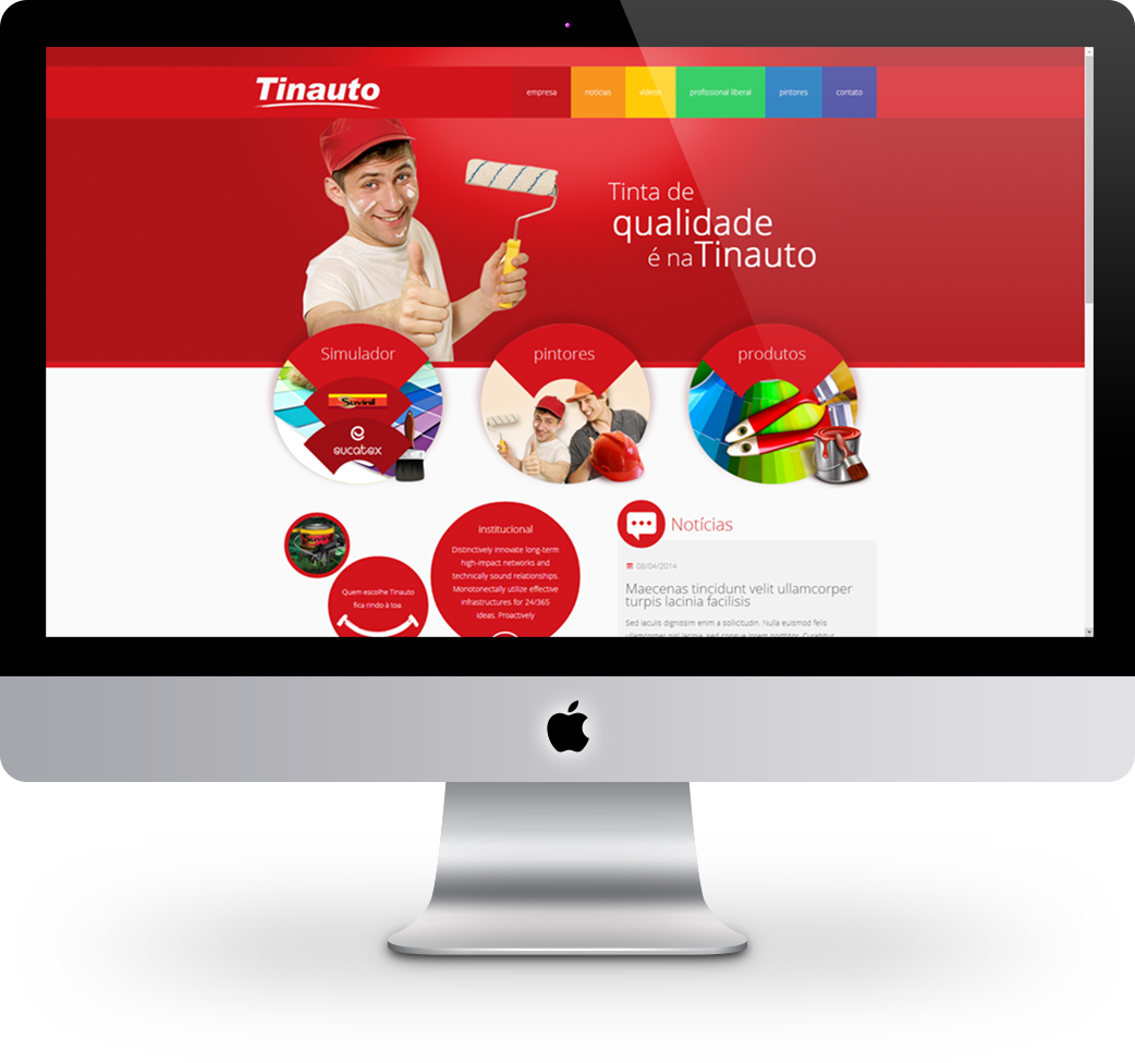 Apresentação do site Tinauto