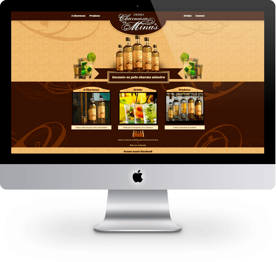 Apresentação Website Cachaça Charmosa de Minas